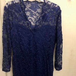 Royal blue lace dress